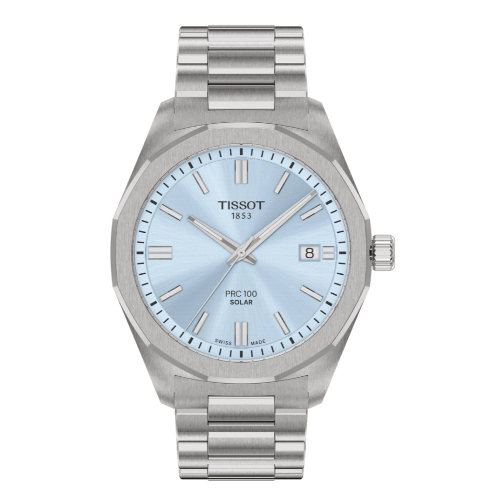 นาฬิกา Tissot PRC 100 Solar Ice-Blue 39mm (ระบบแสงอาทิตย์)