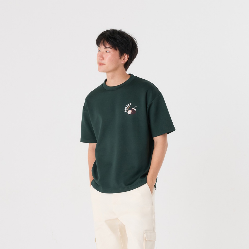 Khaki Bros. - คาคิบรอส - Round neck T-shirt - เสื้อยืดคอกลม ทรง Loose Fit - KM26K012