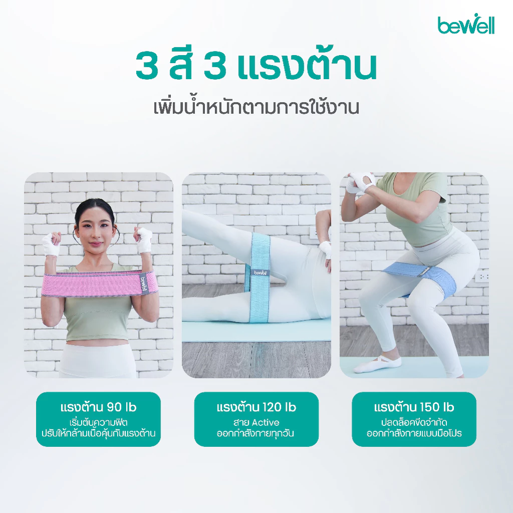 Bewell ยางยืดออกกำลังกาย 3 แรงต้าน thumbnail 6