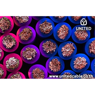 ยูไนเต็ด สายไฟ THW1.5 2.5 4 6 sq.mm 50,100เมตร ทองแดงแท้มีมอก.สายเมน สายเดี่ยว united