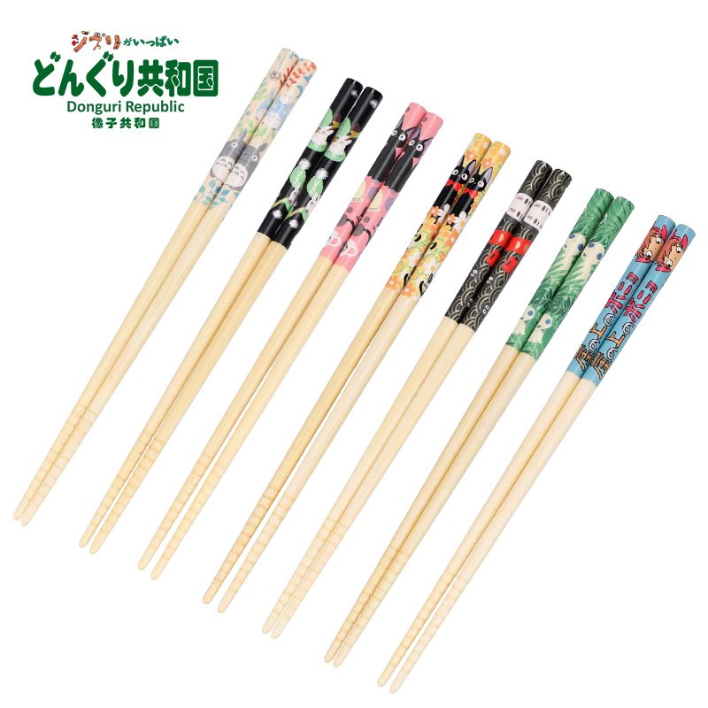 [Studio Ghibli]☑️ตะเกียบไม้ไผ่ ลายอนิเมะ Studio Ghibli