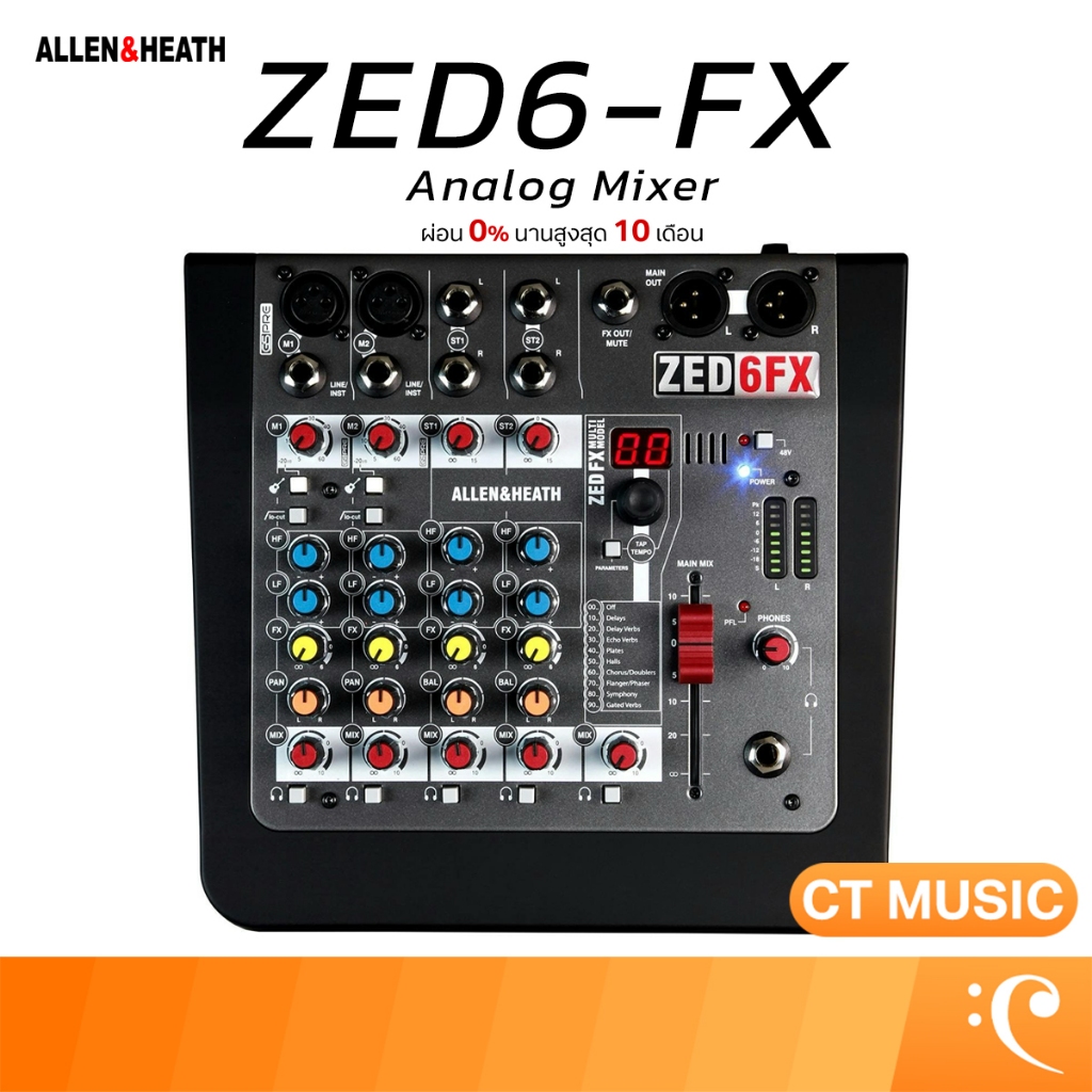 Allen & Heath ZED6-FX Analog Mixer มิกเซอร์อนาล็อก