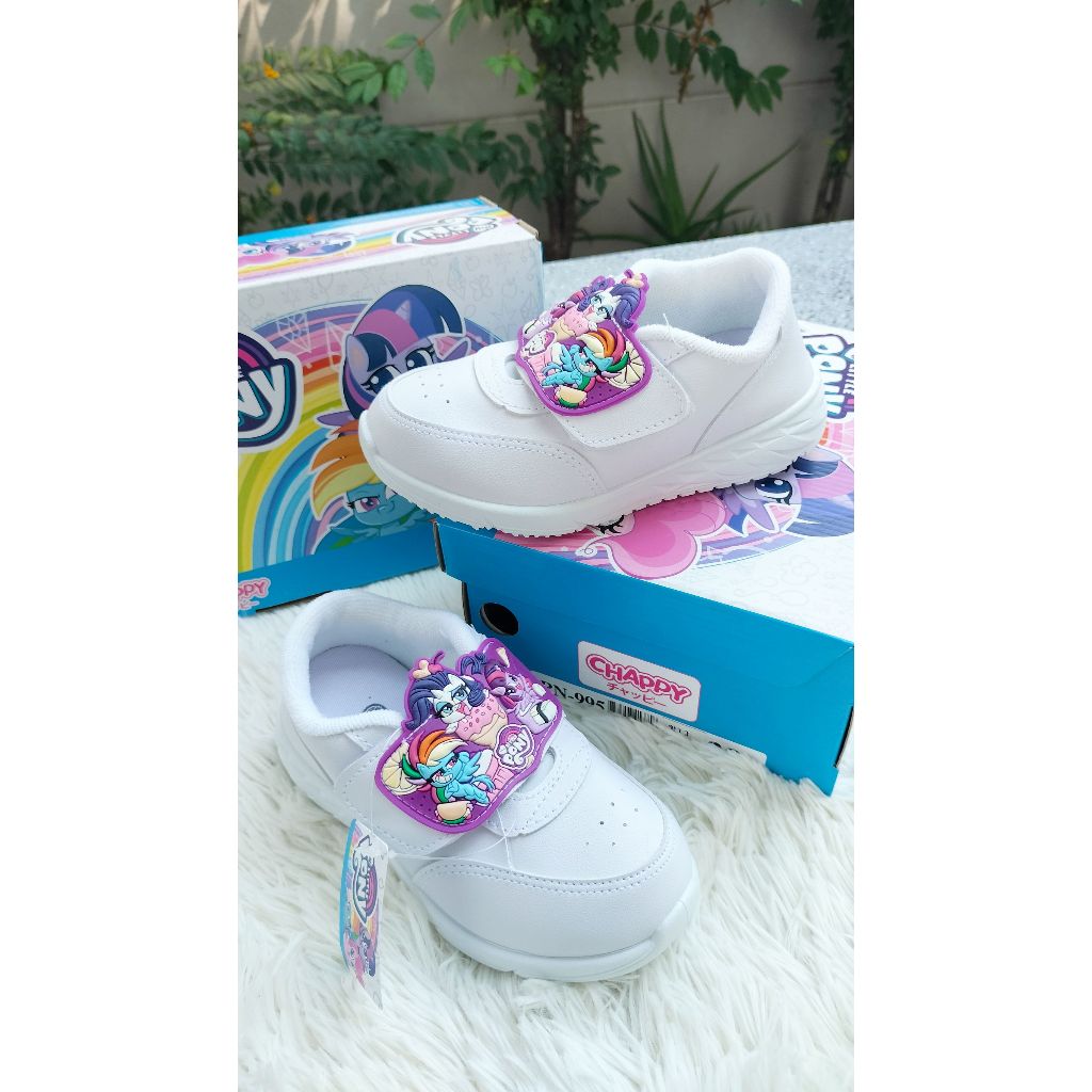 Chappy รองเท้าผ้าใบอนุบาล Pony นักเรียนหญิง รองเท้าพละเด็ก