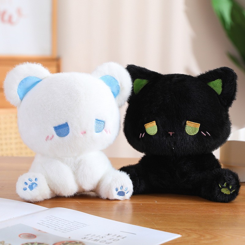 ส่งจากไทย💥ตุ๊กตาสัตว์นุ่มตุ๊กตา น่ารักอีโม แมวสีดําของเล่นตุ๊กตา ตุ๊กตาสหาย สัตว์ของเล่น16CM ของขวัญ
