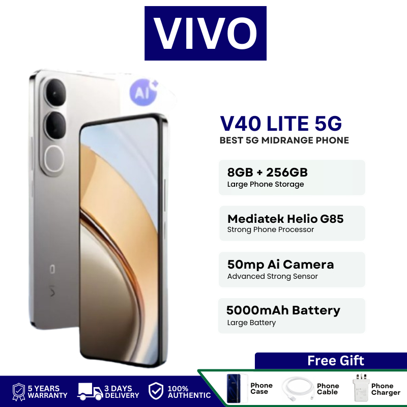 vivo V40 Lite 5G✨ RAM 8+256GB ชิป Snapdragon 4 Gen2 กล้อง 64MP OIS จอ AMOLED 120Hz แบต 5000mAh