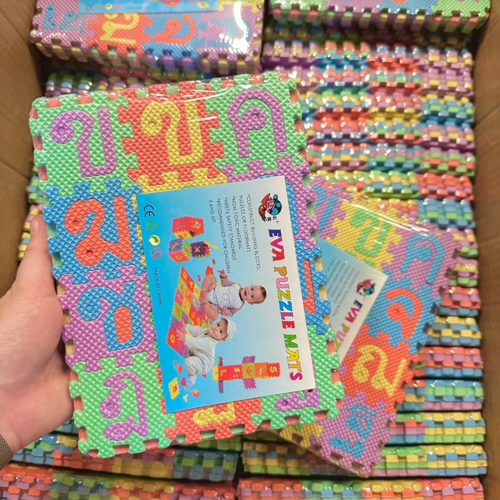 [ขายยกโหล12ชิ้น] โฟมตัวต่อ จิ๊กซอว์ ภาษาไทย ก-ฮ 48ตัว ใช้เสริมพัฒนาการ