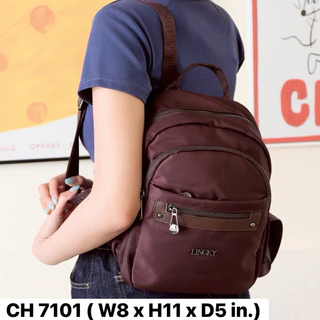 171-CH7101 กระเป๋าเป้ ผ้าไนล่อนอย่างดร รุ่น CH 7101 ไซส์ 9.5" มีทั้งหมด 4 ซิป มีให้เลือกด้วยกัน 6 สีจ้าๆๆ