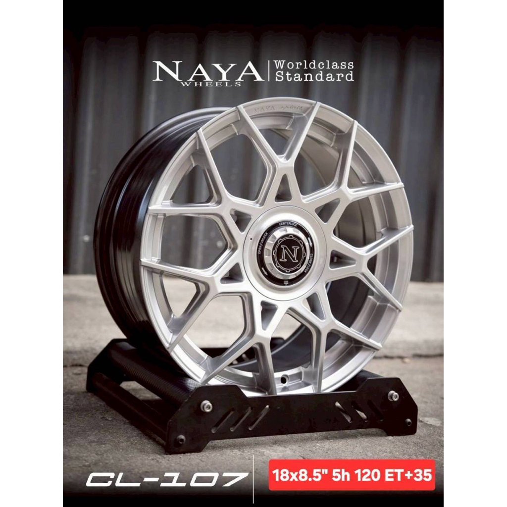 ล้อแม็กใหม่ Naya CL-107 ขอบ 18นิ้ว กว้าง8.5นิ้ว 5รู120/108 Offset35 สีhyper black