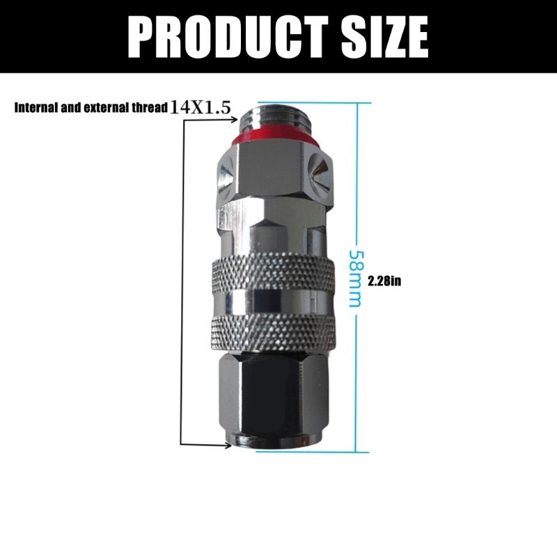 ข้อต่อกันสายยางบิดเกลียว 360° เกลียว M14 ใช้กับ เครื่องฉีดน้ำ/เครื่องพ่นยา สวมเร็ว-อะแดปเตอร์ท่อ สแตนเลส - รูปที่ 7