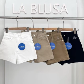 LA BLUSA - LBS366 : กางเกงขาสั้น “ ทรงบาร์บี้ ” ผ้ายีนส์ยืด