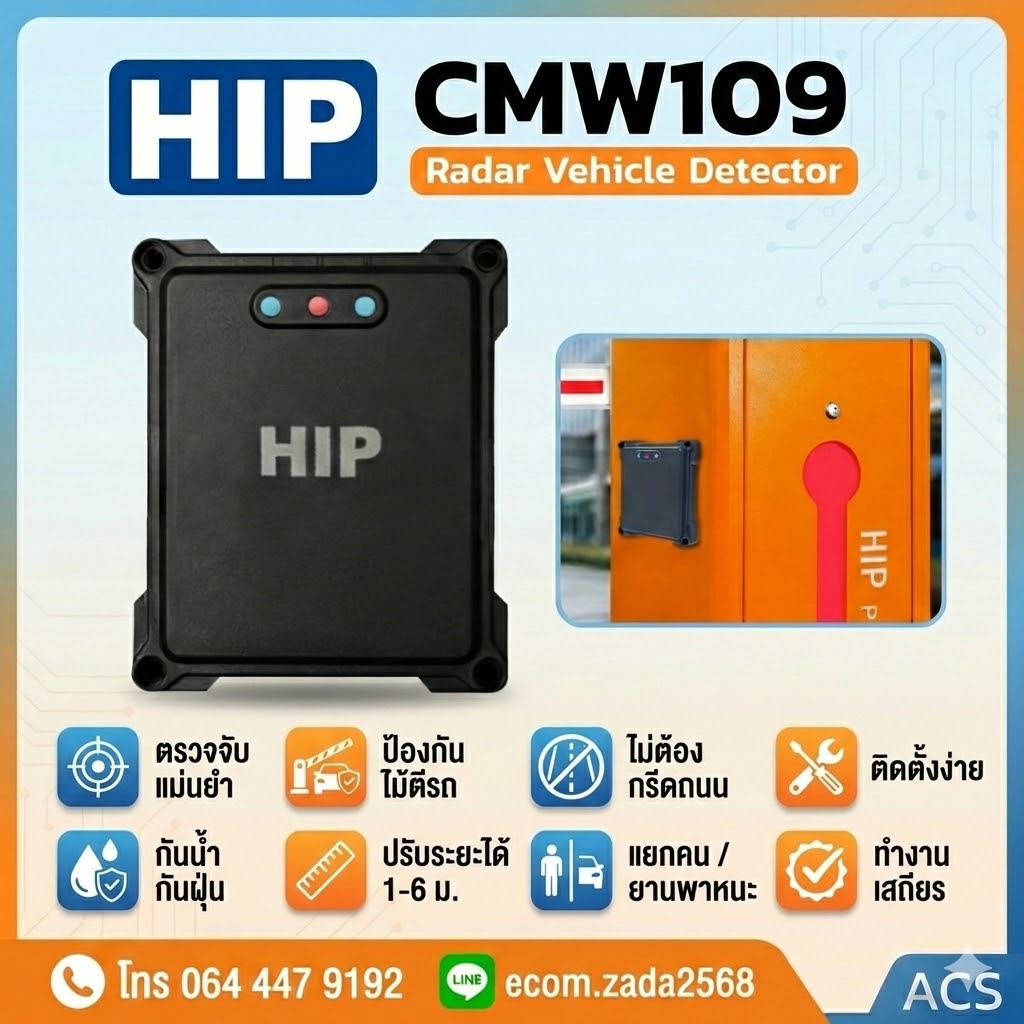 HIP CMW109 เรดาร์เซ็นเซอร์ตรวจจับยานพาหนะ