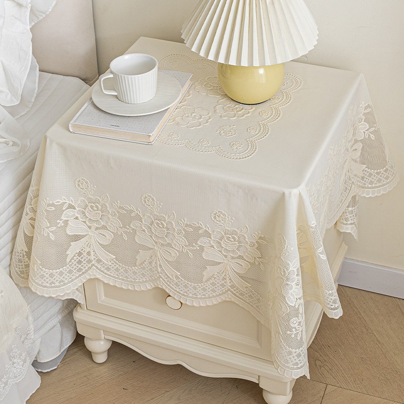 HSH ผ้าปูโต๊ะ ผ้าปูโต๊ะลายลูกไม้ สไตล์ย้อนยุค สำหรับตกแต่งบ้าน ผ้าปูโต๊ะกาแฟ มีให้เลือก 3 ขนาด - รูปที่ 3