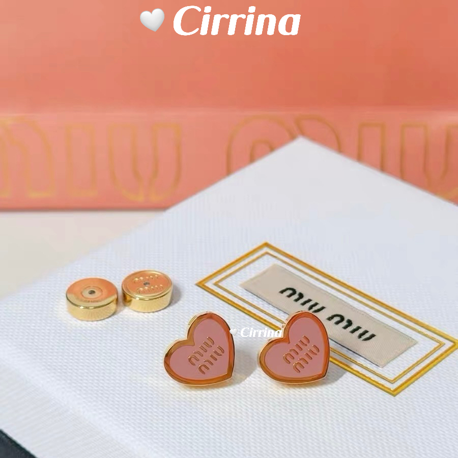 ✨New! MIUMIUต่างหูความรักสีชมพูแท้ 100%
