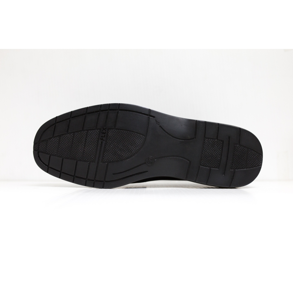 Heavy Shoes حذاء جلد رجالي سهل الارتداء VB8407 — أسود — صورة 4