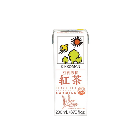 Kikkoman Soymilk Black tea 200ml กลิ่นชาดำ