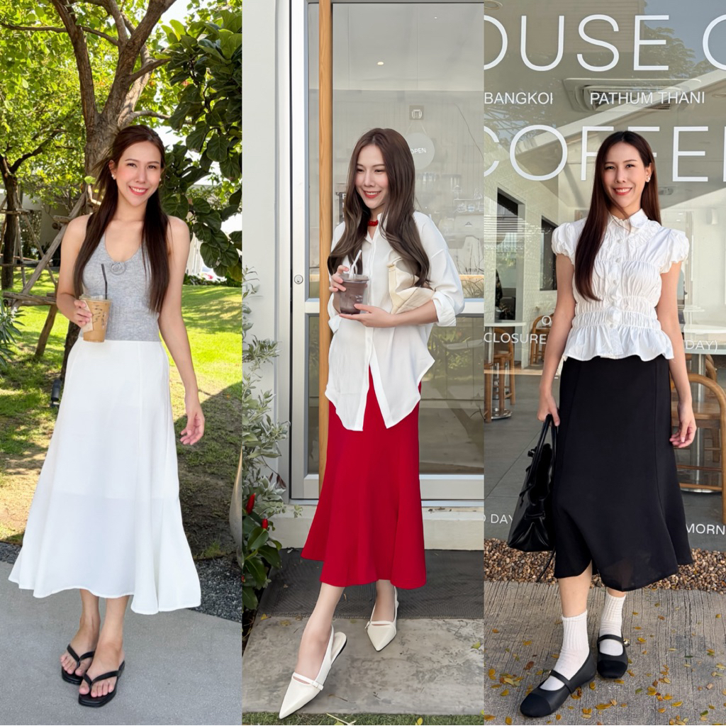 MIDWAY | Luna Midi กระโปรงทรงหางปลา