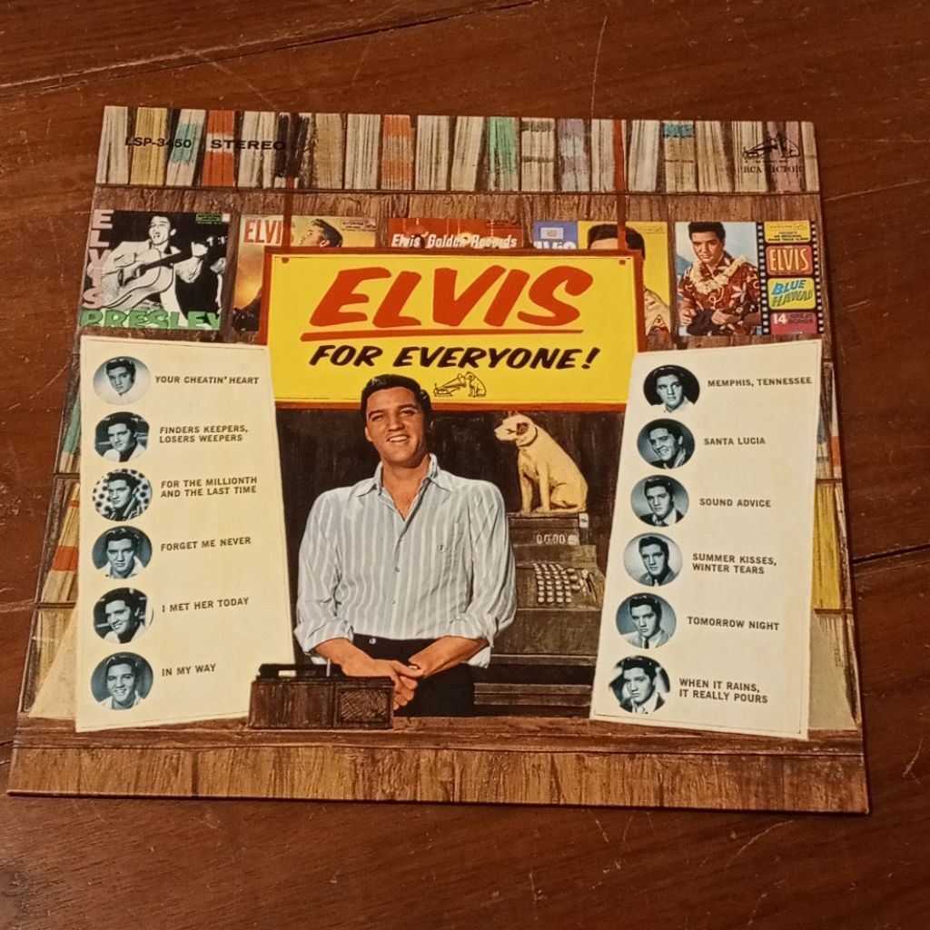 แผ่นเสียงศิลปิน: Elvis Presleyอัลบั้ม: Elvis for Everyone!(สภาพแผ่นVG++)