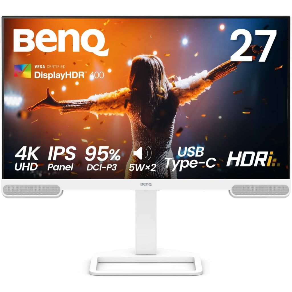 BenQ EW2790U 27” 4K 3840x2160 Premium Monitor Exclusive AI Contrast Technology, Built-in 5W Speakers
