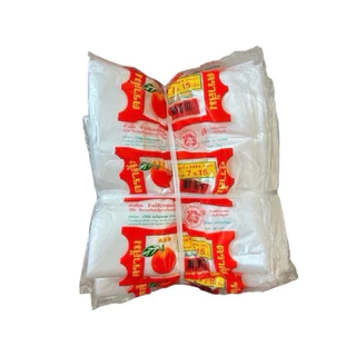 [1 มัด] ถุงหูหิ้ว ตราส้ม ขนาด 6x11-12x20 บรรจุ 10 แพค