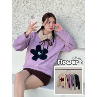 Flower sweater รุ่นใหม่*สเวตเตอร์ลายดอกไม้* สวยน่ารักมากกก