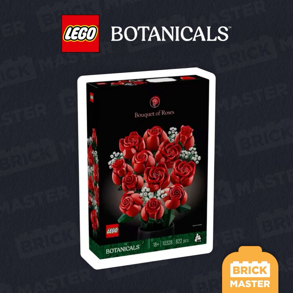 Lego 10328 : (แถมถุงเลโก้) Bouquet of Roses เลโก้ ดอกไม้ กุหลาบ rose valentines วาเลนไทน์ ของขวัญ (ของเแท้ พร้อมส่ง) lol
