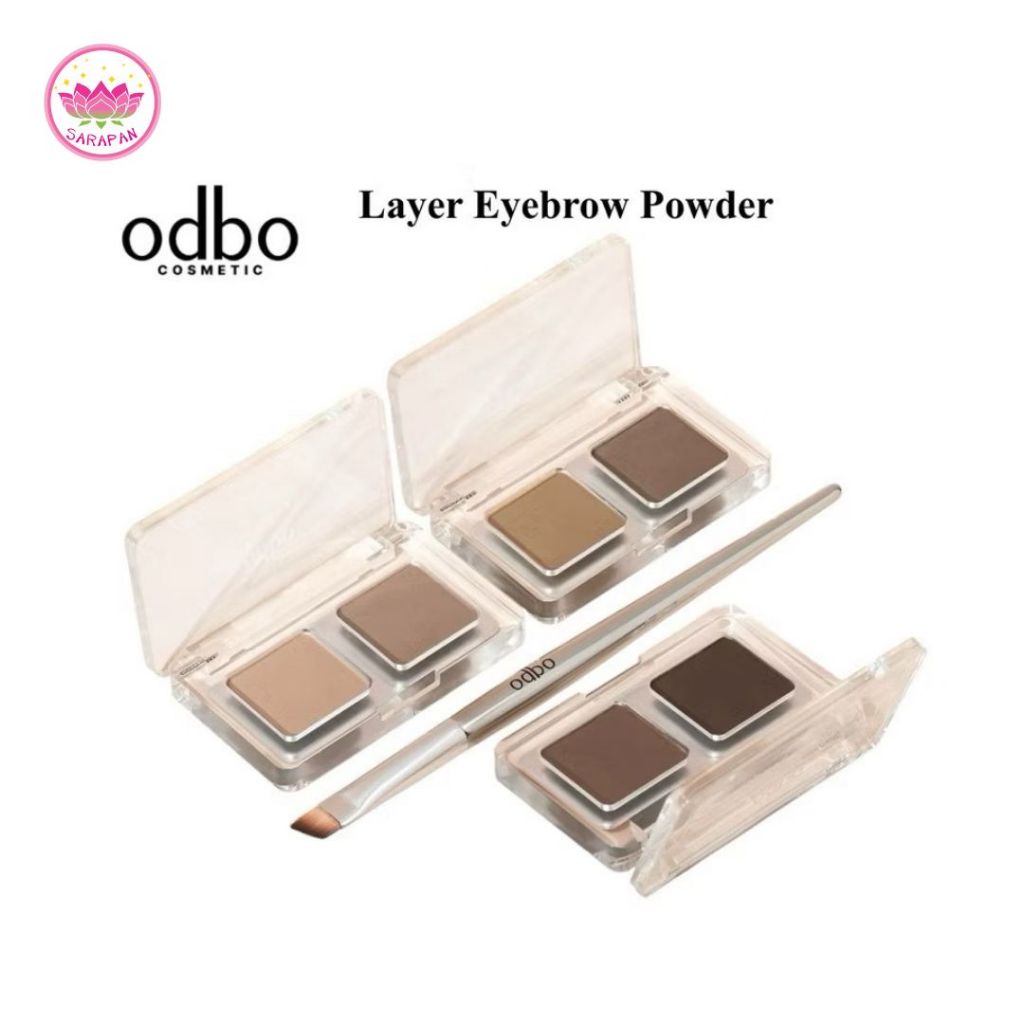 ดินสอเขียวคิ้ว แบบฝุ่น Odbo Layering Eyebrown Powder od7018 โอดีบีโอ เลเยอร์ริ่ง อายบราว พาวเดอร์ ขน