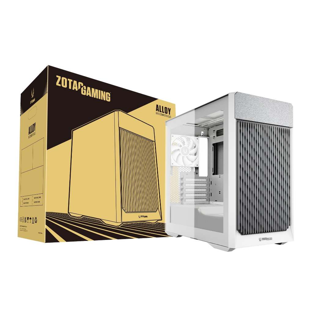 ZOTAC GAMING ALLOY mATX Computer Case (White)