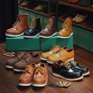 CAPTAIN LEATHER รองเท้าบูทหนังแท้ (5สี) รุ่น MOC TOE BOOTS