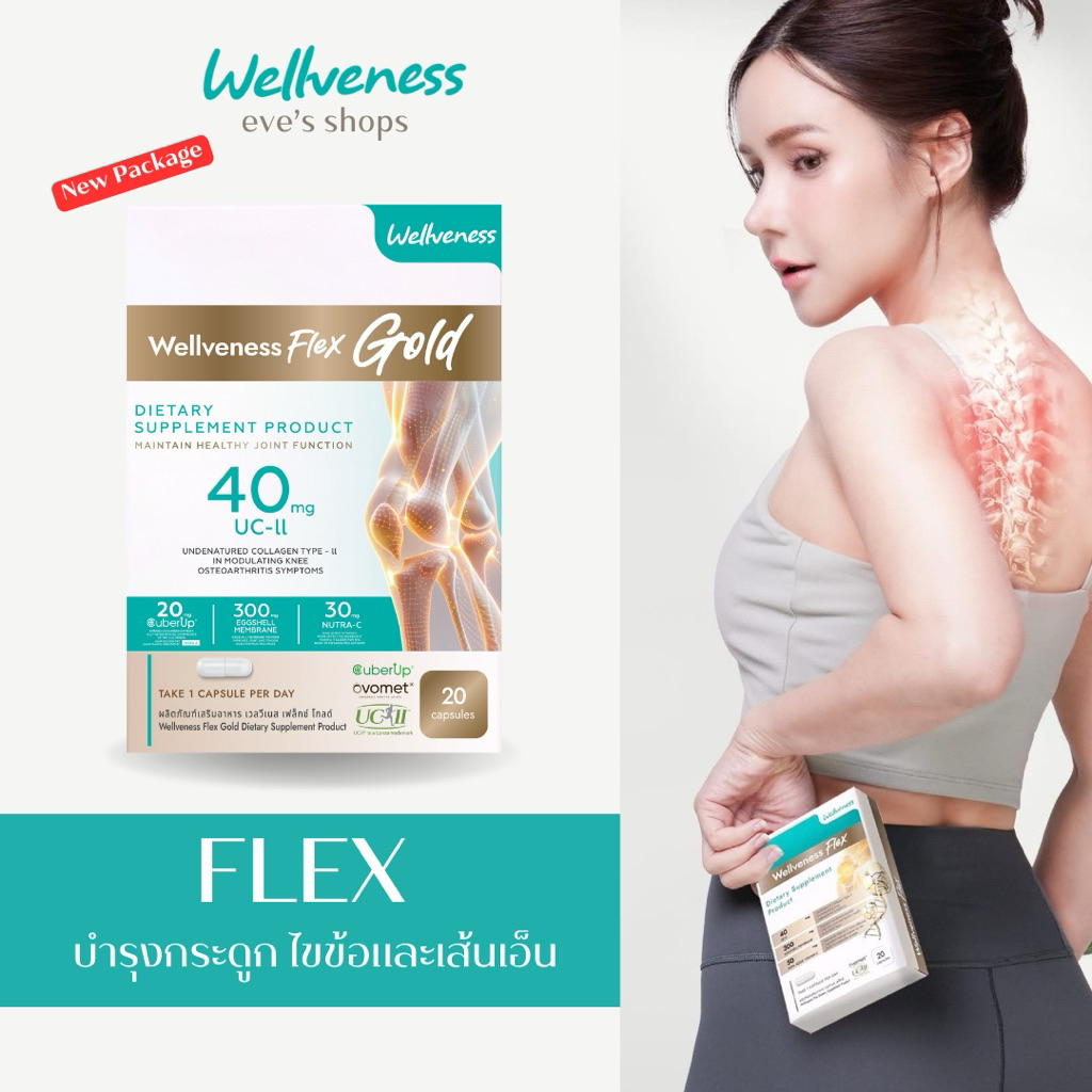 Well Flex Gold เวลเฟล็กซ์ บำรุงกระดูก เส้นเอ็น เพิ่มน้ำในข้อ