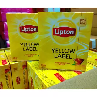 Lipton Yellow Label Black Tea ชาดำ ชาลิปตันแบบแยกซอง 100ซอง