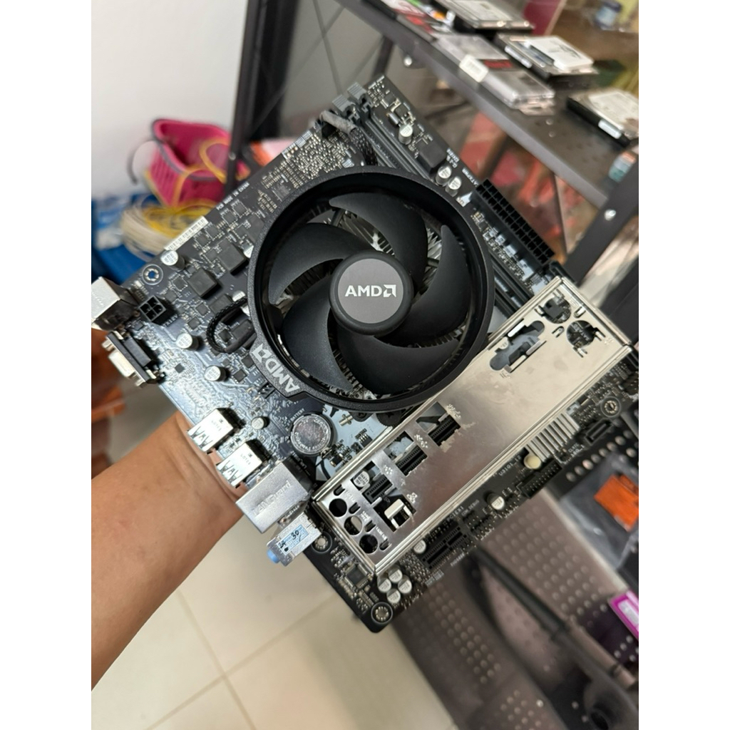 AMD Ryzen 5 2600 ชุดCPU +เมนบอร์ด AMD พร้อมใช้งาน CPU มือ2