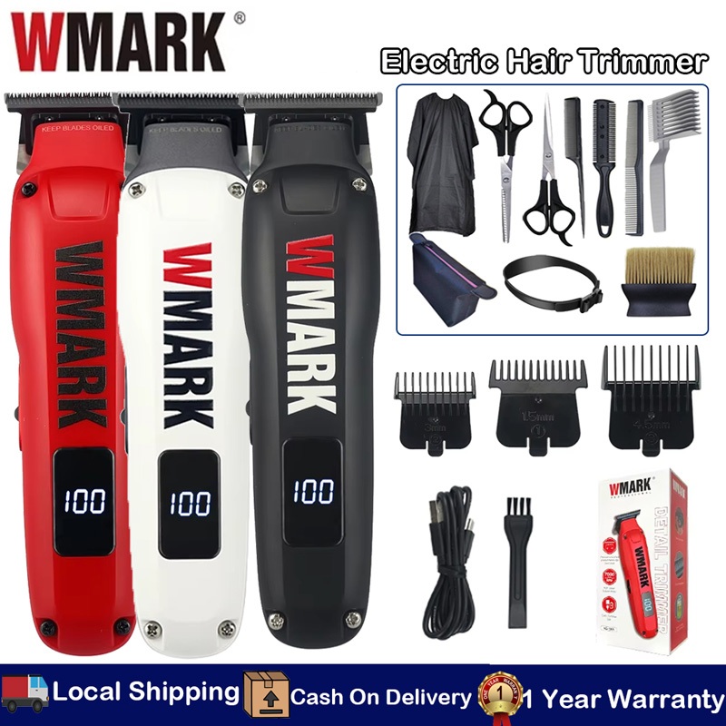 WMARK NG-1205 ปัตตาเลี่ยนไฟฟ้า กรรไกรแกะสลัก สำหรับร้านตัดผม มืออาชีพ ชาร์จไฟได้ ขายดี