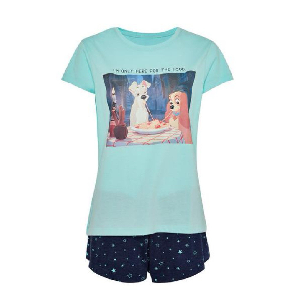 ชุดนอน Lady And The Tramp จาก ประเทศอังกฤษ  ไซส์ L อก 40” เอว 32”