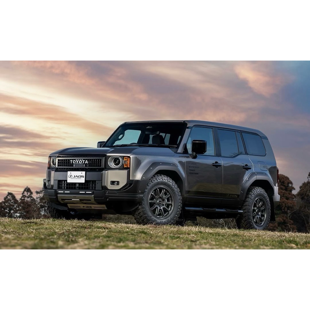 คิ้วล้อ JAOS Fender Garnish Type-X Matte Black TOYOTA Land Cruiser 250 สีดำด้าน บังโคลนซุ้มล้อ Japan