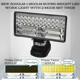 OSUKA/MAKITA ไฟ แบตเตอรี่ LED ทํางาน 8นิ้ว ไฟสปอตไลท์แบต ตะเกียงแคมปิ้ง สปอร์ตไลท์ไร้สาย ไฟฉาย พกพา