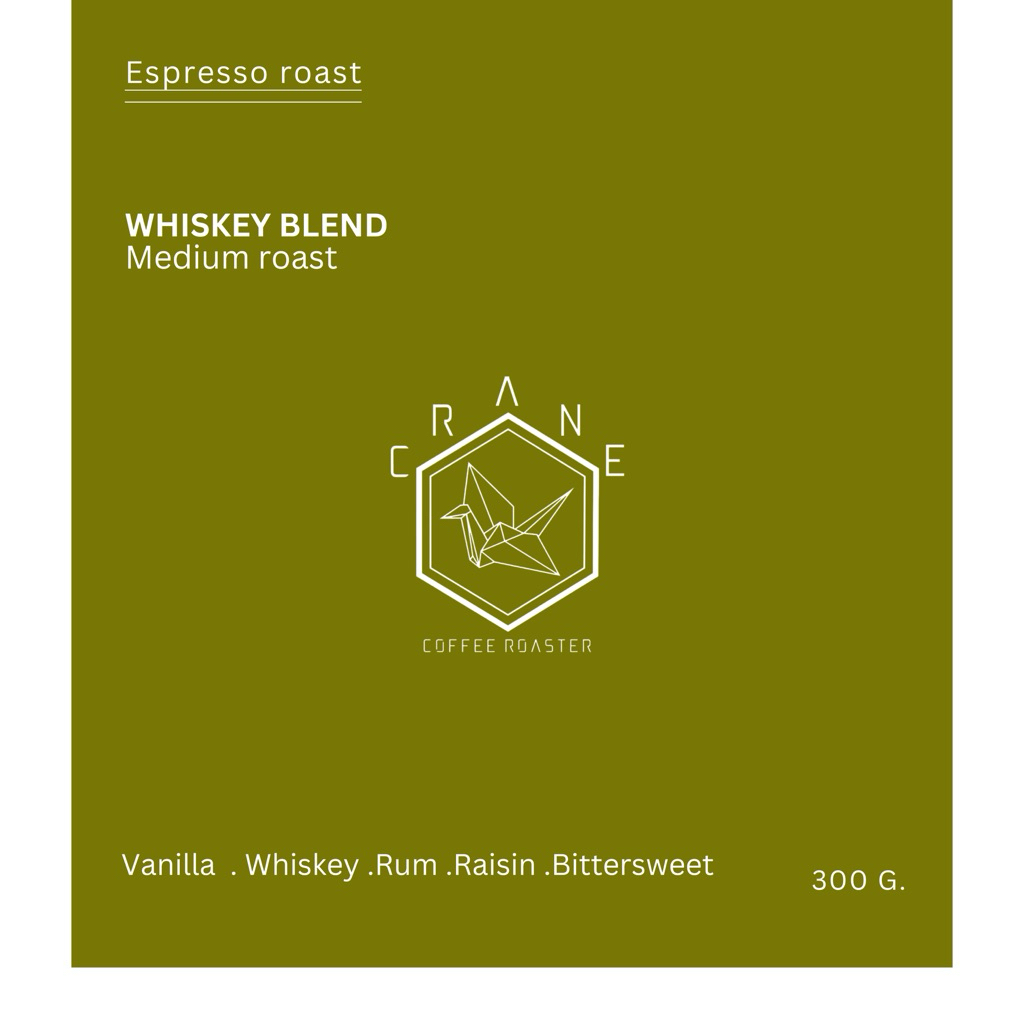 เมล็ดกาแฟ Whiskey BLEND Medium Roast 300g.