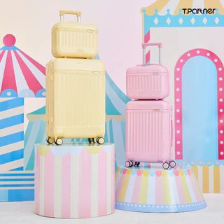 [1 แถม 1] Tpartner กระเป๋าเดินทาง รุ่น Melody Series มี 7 สี วัสดุ PC+ABS ขนาด 14+20/14+24/14+29 นิ้ว สีพาสเทล สุดน่ารัก