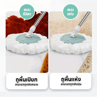 [ราคาลด คุ้มสุด] Eden ไม้ถูพื้น ผ้าไมโครไฟเบอร์ดูดซับน้ำและสิ่งสกปรกได้ดีเยี่ยม ด้ามอลูมิเนียม