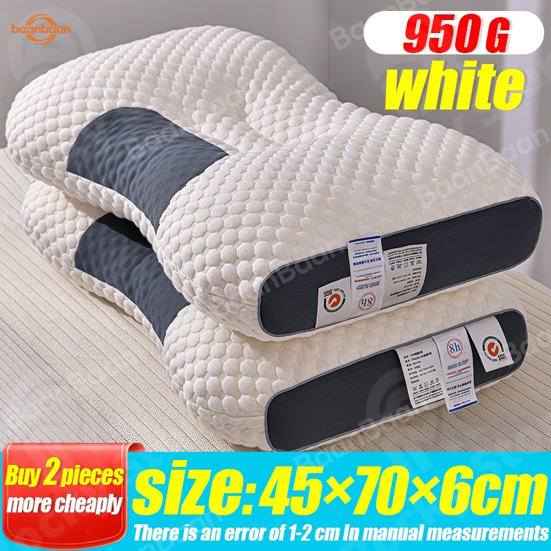 BaanBaan[เวอร์ชันข้น] หมอน หมอนสุขภาพ หมอนโรงแรม หมอนขิด 950g กันไรฝุ่น แก้ปวดคอ บ่า ไหล่ หมอนนอน pillow หมอนเย็น หมอนขิ