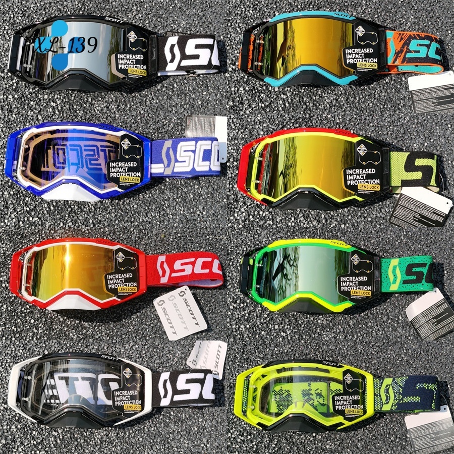 Scott Motocross Goggles UV400 แว่นตารถจักรยานยนต์ MTB หมวกกันน็อค Goggle ผู้ชายผู้หญิง Moto Off-road กีฬา Shades googles