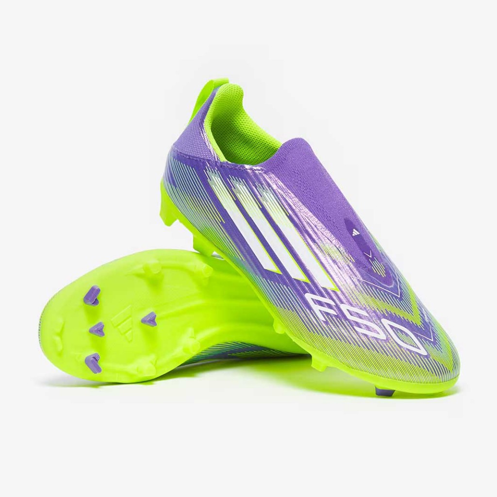 รองเท้าฟุตบอลเด็กแบบไร้เชือก Adidas Kids F50 League Laceless FG/MG