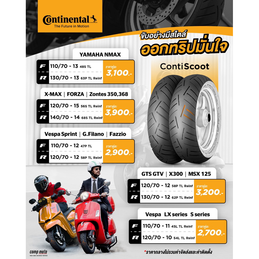 contiscoot Vespa Nmax Forza grand filano zontes 350 ,368,ADV 160