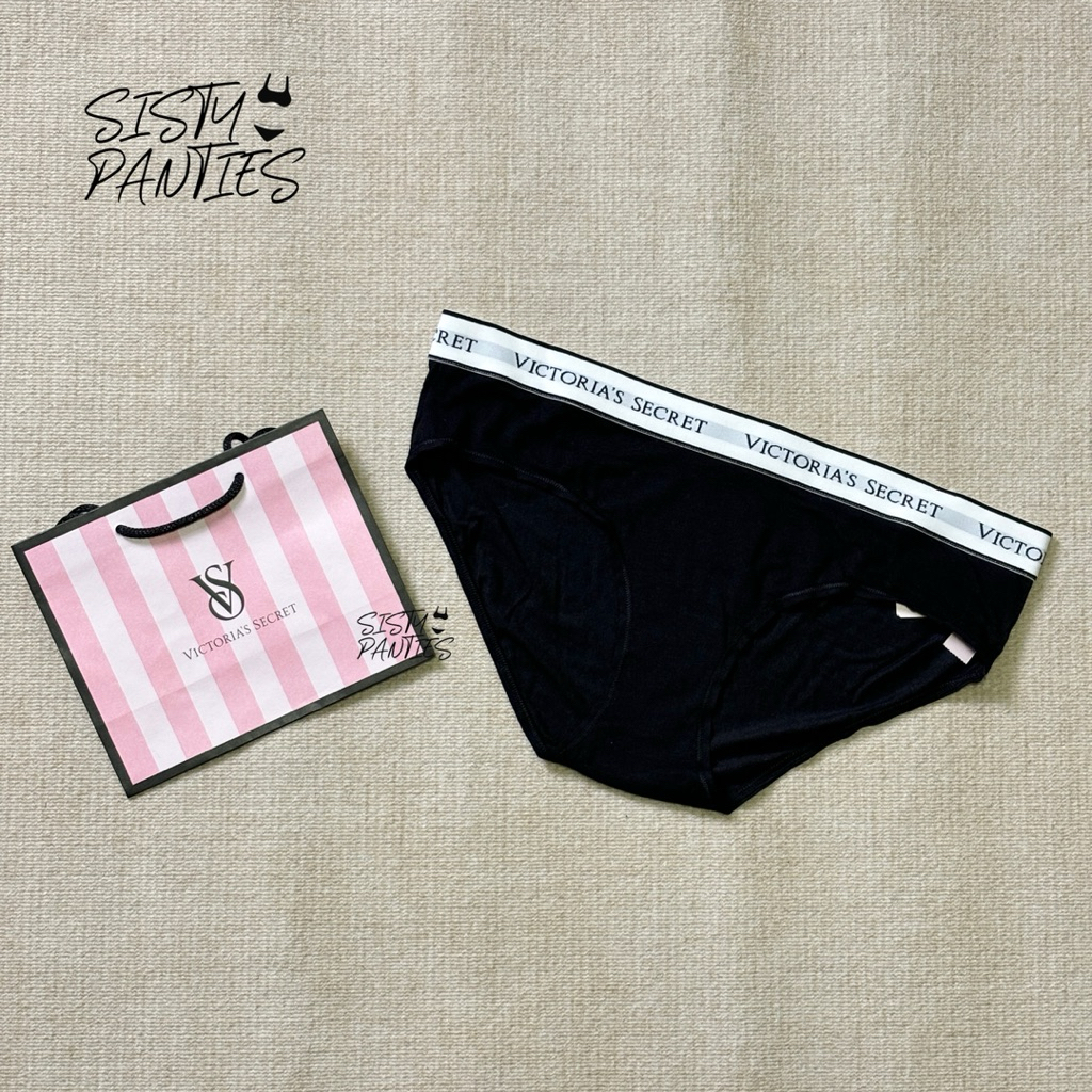 (สินค้าพร้อมส่ง) Victoria's Secret Logo Cotton Hiphugger Panty ของแท้!