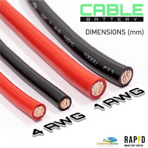 สายแบตเตอรี่ AWG จาก RAPD 25,50 SQ.MM.(1M)(53030-53033) ส่งฟรี✅
