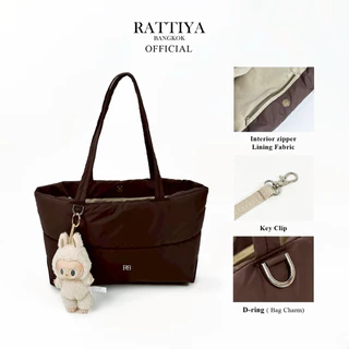 [RATTIYA BANGKOK] Luxury Puffer Tote/ 3 colors กระเป๋านุ่มนิ่ม น้ำหนักเบา กระเป๋าผ้ากันน้ำ ฟินนาเร่ ทรงสวย สะพายไหล่