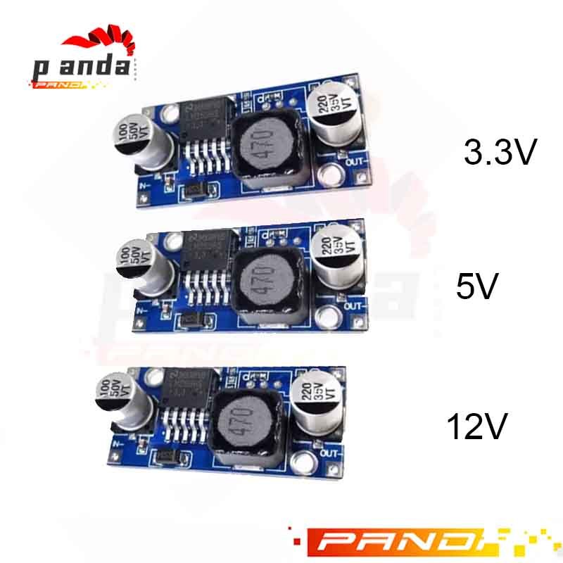 LM2596S DC-DC ปรับแรงดันไฟฟ้าและเสถียรภาพโมดูลแหล่งจ่ายไฟชิปปลั๊กในตัวเก็บประจุ 3.3V / 5V / 12V