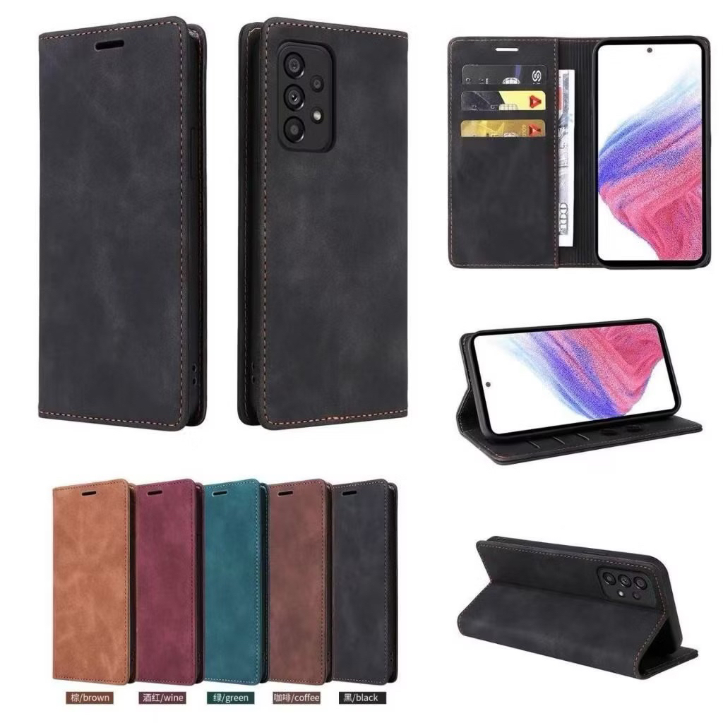 เคสฝาพับ สำหรับ Vivo Y21 Y01 Y15S Y17 Y30 Y51 Y21D Y31 Y21T T1X Y33T Y33S Y01 Y76 Y11D Y05 มีช่องใส่บัตร ตั้งได้ XUNTE3
