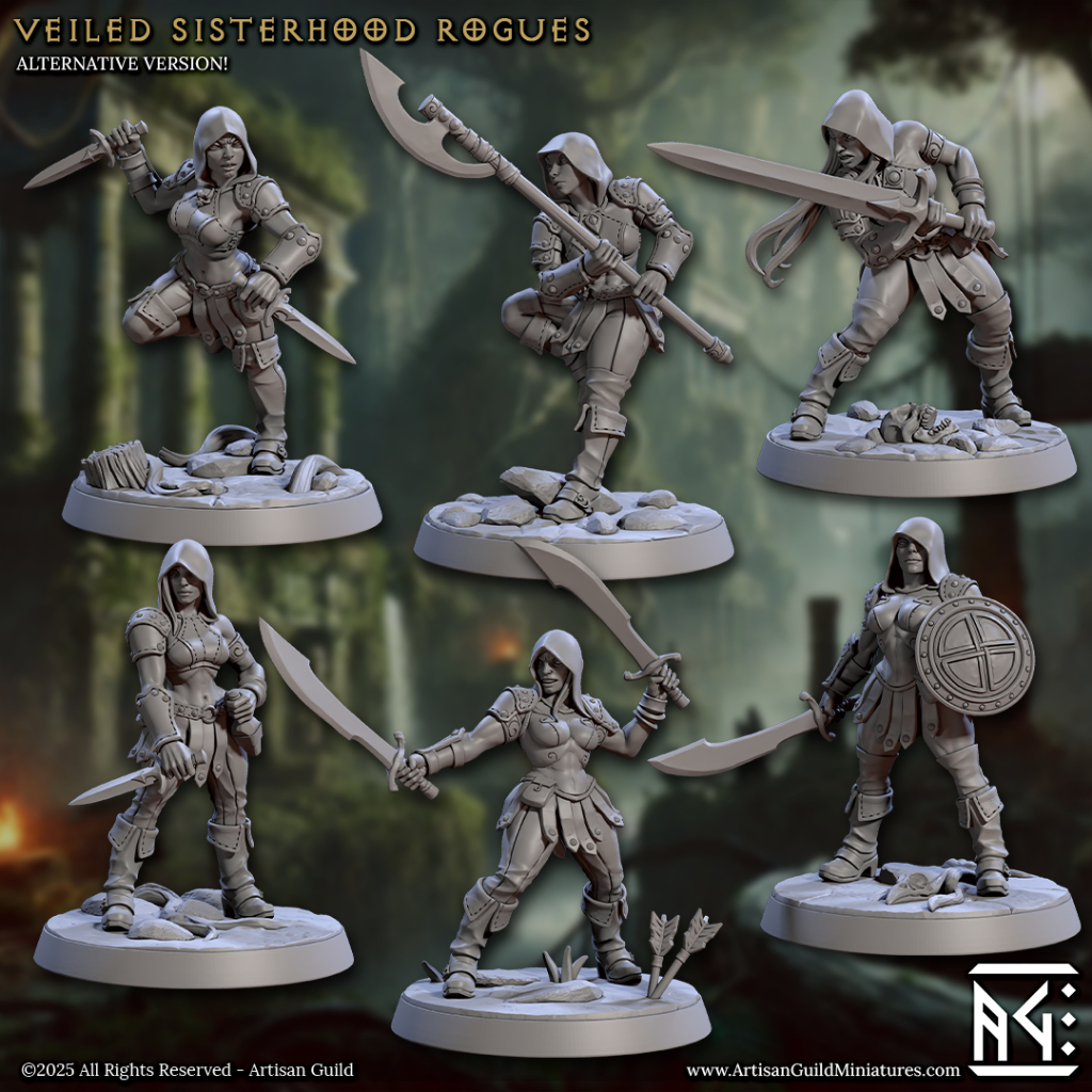 Veiled Sisterhood : Collection : Miniature Resin โมเดลบอร์ดเกม ผลิตตามสั่ง Tabletop DnD - รูปที่ 6