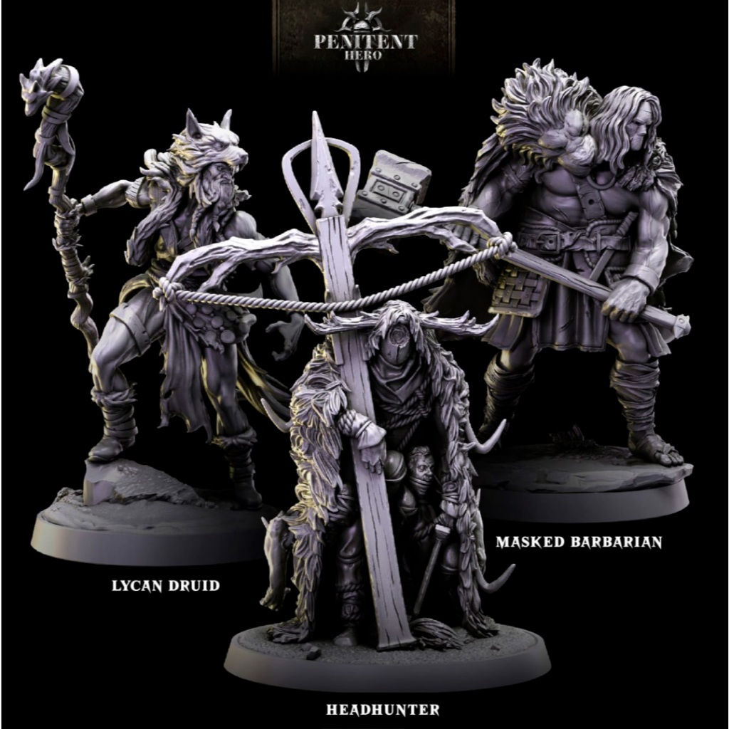 Penitent Hero Vol.1 : Collection : Miniature Resin โมเดลบอร์ดเกม ผลิตตามสั่ง Tabletop DnD Grimdark Class
