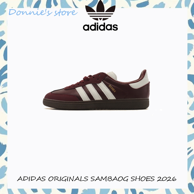 ของแท้ 100%  ADIDAS ORIGINALS SAMBAOG SHOES 2026 JR8844 รองเท้าแฟชั่นสวมใส่สบาย ดีไซน์ Unisex รุ่นพิ